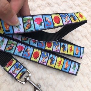 Mexico bingo loteria cards Halloween dog leash fashion designer black cult